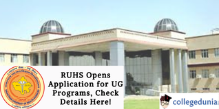 RUHS Opens Application for UG Programs, Check Details Here!